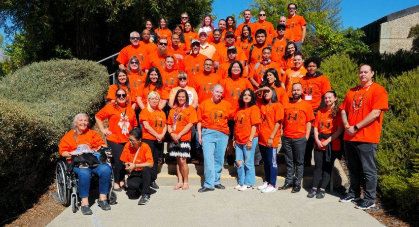 Orange Shirt Day group photo. September  28, 2023.
