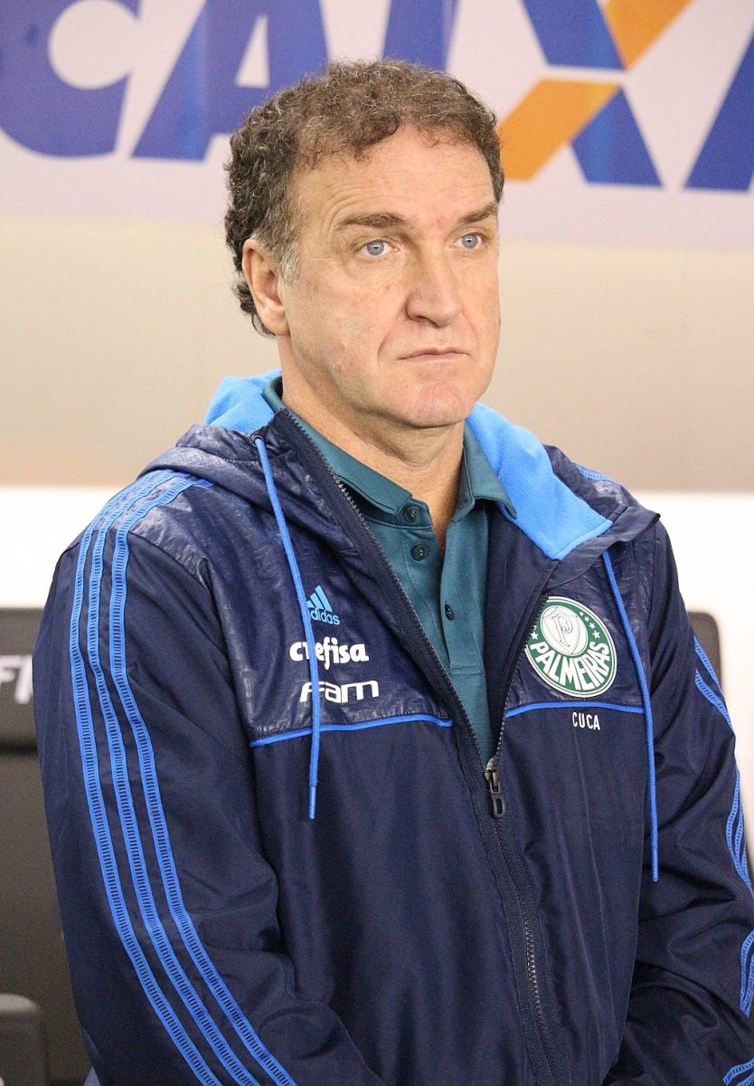Cuca on the sideline while coaching Palmeiras 
Douglas Teixeira from Santos, Brasil, CC BY 2.0 , via Wikimedia Commons