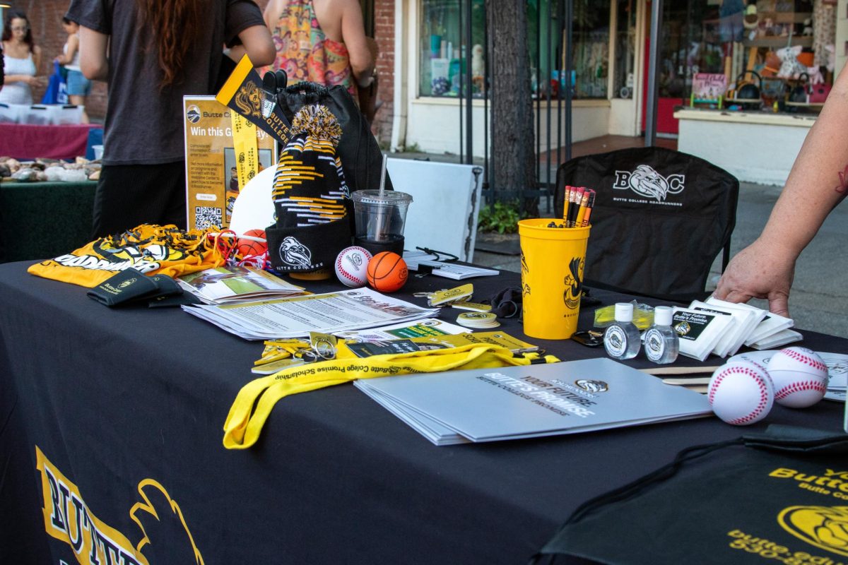 Butte Colleges Booth at the Thursday Night Market.