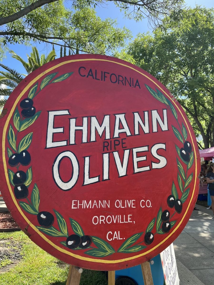 sign outside the 13th olive festival oroville ca 