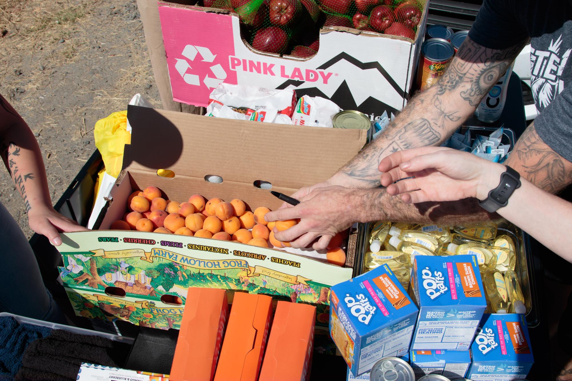 Butte College's Roadrunner Hub offers resources during their "Back on Track" supply distribution.