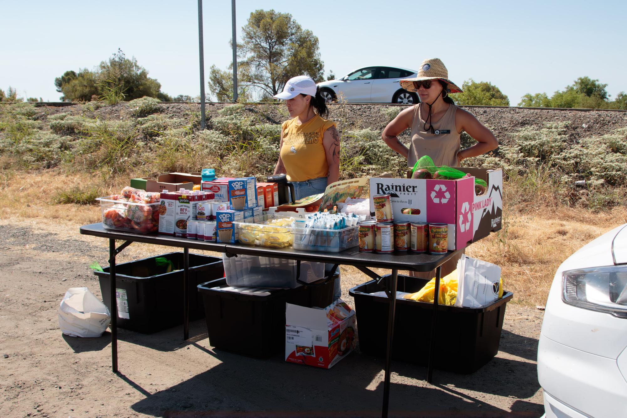 Butte College's Roadrunner Hub offers resources during their "Back on Track" supply distribution.