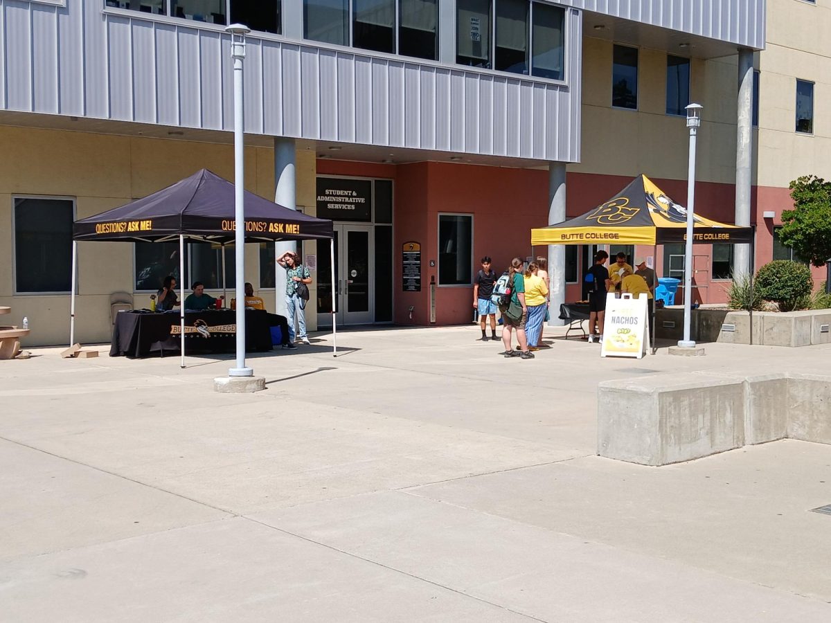 Outside the Student Administrative Services Center, Butte College main campus, August 29, 2024.