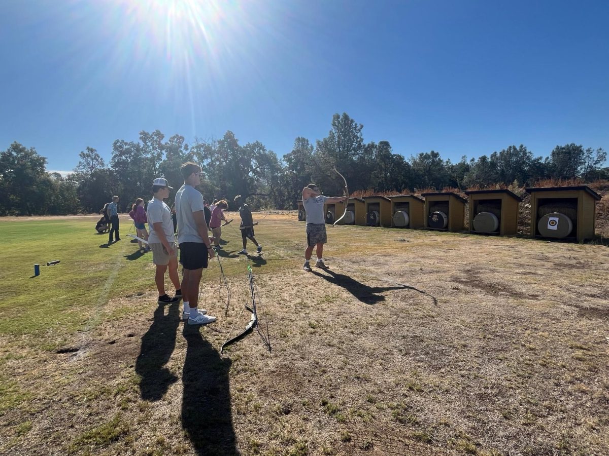 Students at the Archery Kin 57 course, Butte College, Sept. 11, 2024.