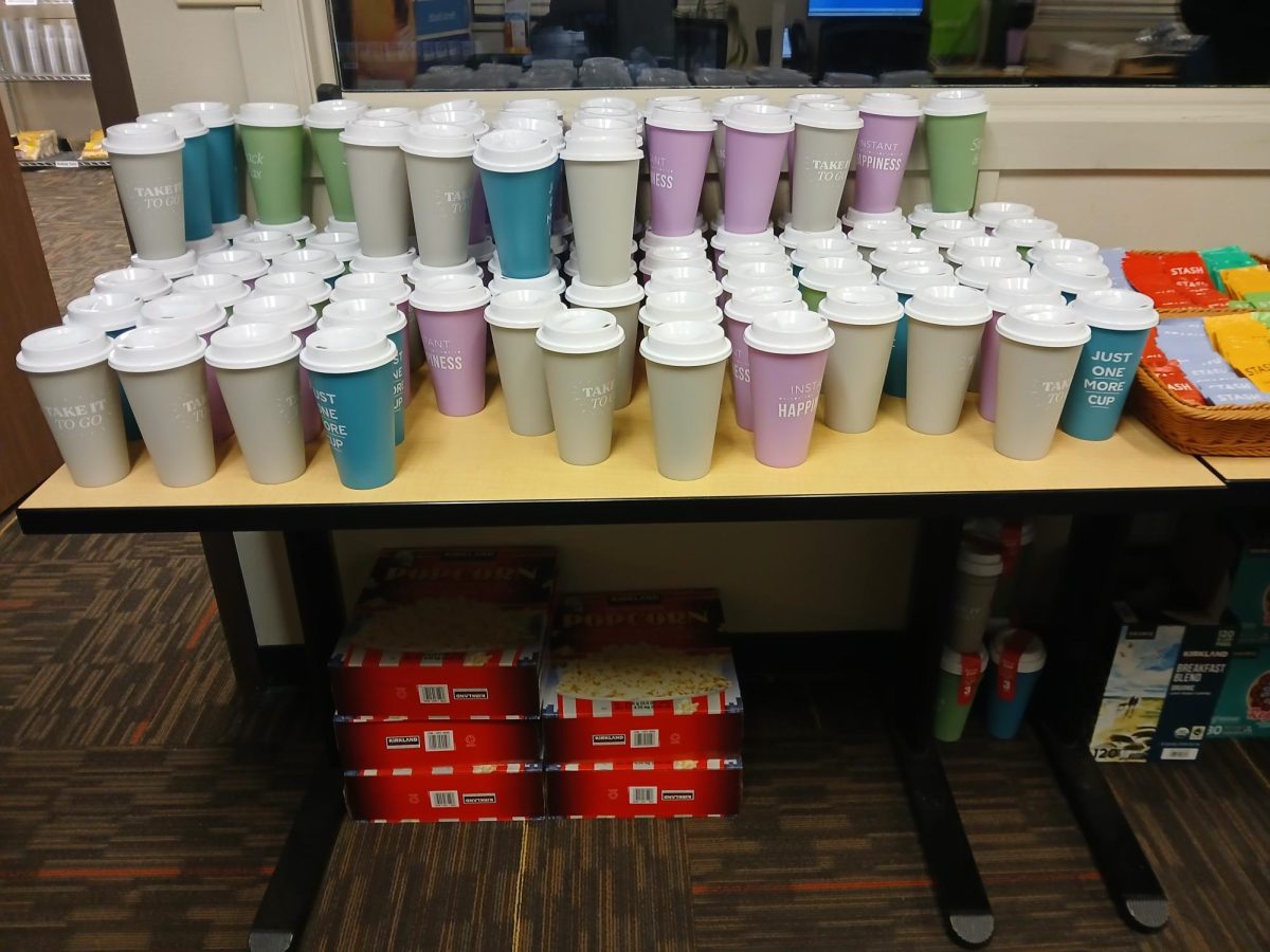 Reusable Mugs, Roadrunner Hub, Butte College Main Campus, Nov. 22, 2024