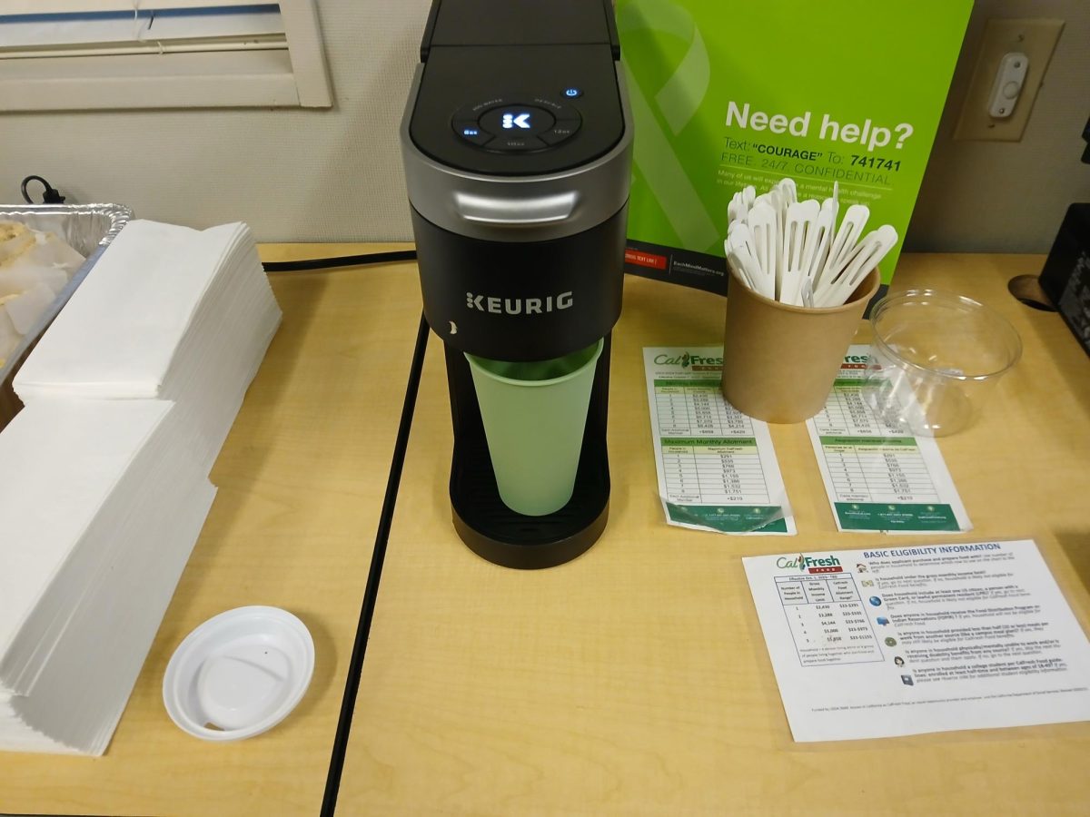 Keurig Coffee Maker, Roadrunner Hub, Butte College Main Campus, Nov. 22, 2024