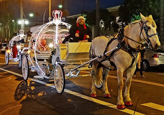 Christmas Carriage rides, pic via Wikimediacommons 