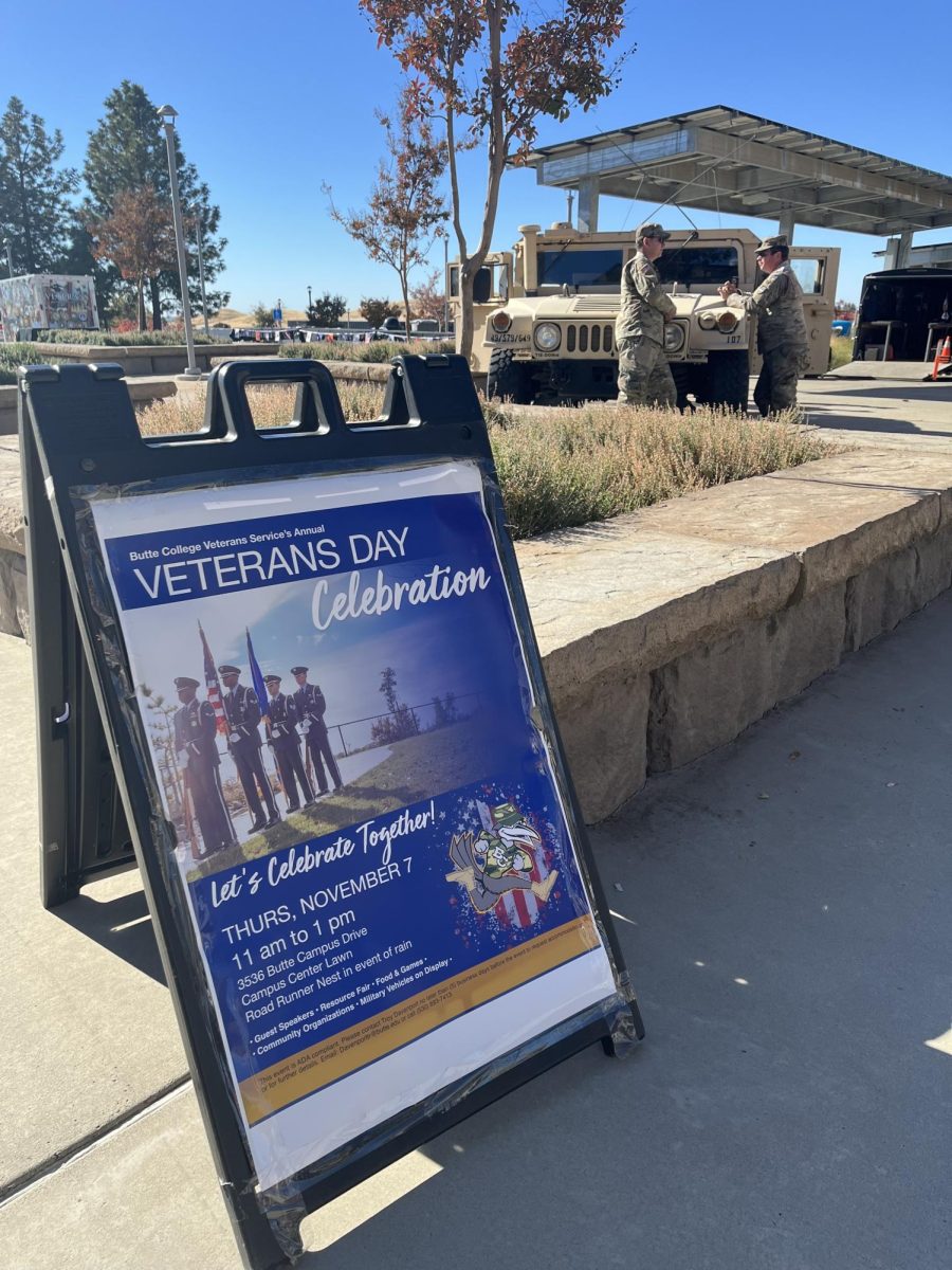 Veterans Day Sign Butte College Main Campus 11/7/24