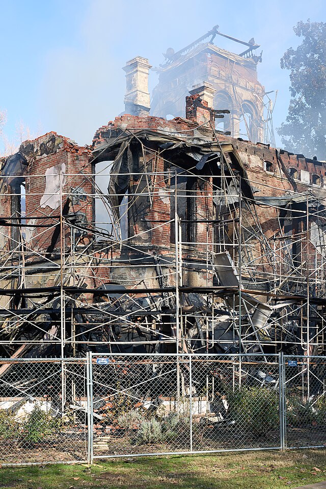 Bidwell Mansion destroyed by fire early Wednesday morning