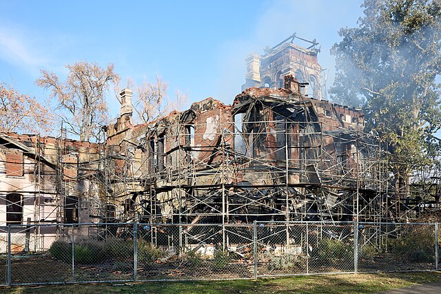 Bidwell Mansion destroyed by fire early Wednesday morning