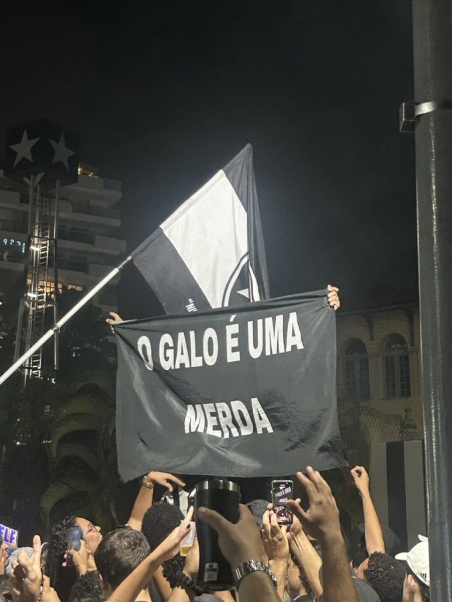 Botafogo fans celebrating at General Severiano, on the night of November 30, Rio de Janeiro, Brazil 