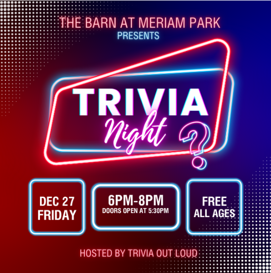 Trivia Night poster; via The Barn at Meriam Park