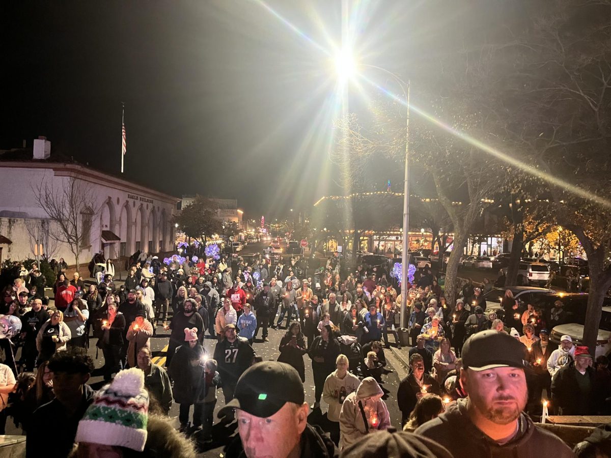 Vigil goers in Downtown Oroville, December 6, 2024 