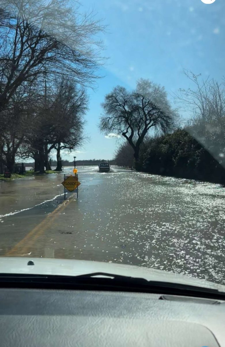 Flooded roads on Highway 32 in Butte County, CA, Wednesday Feb. 5, 2025