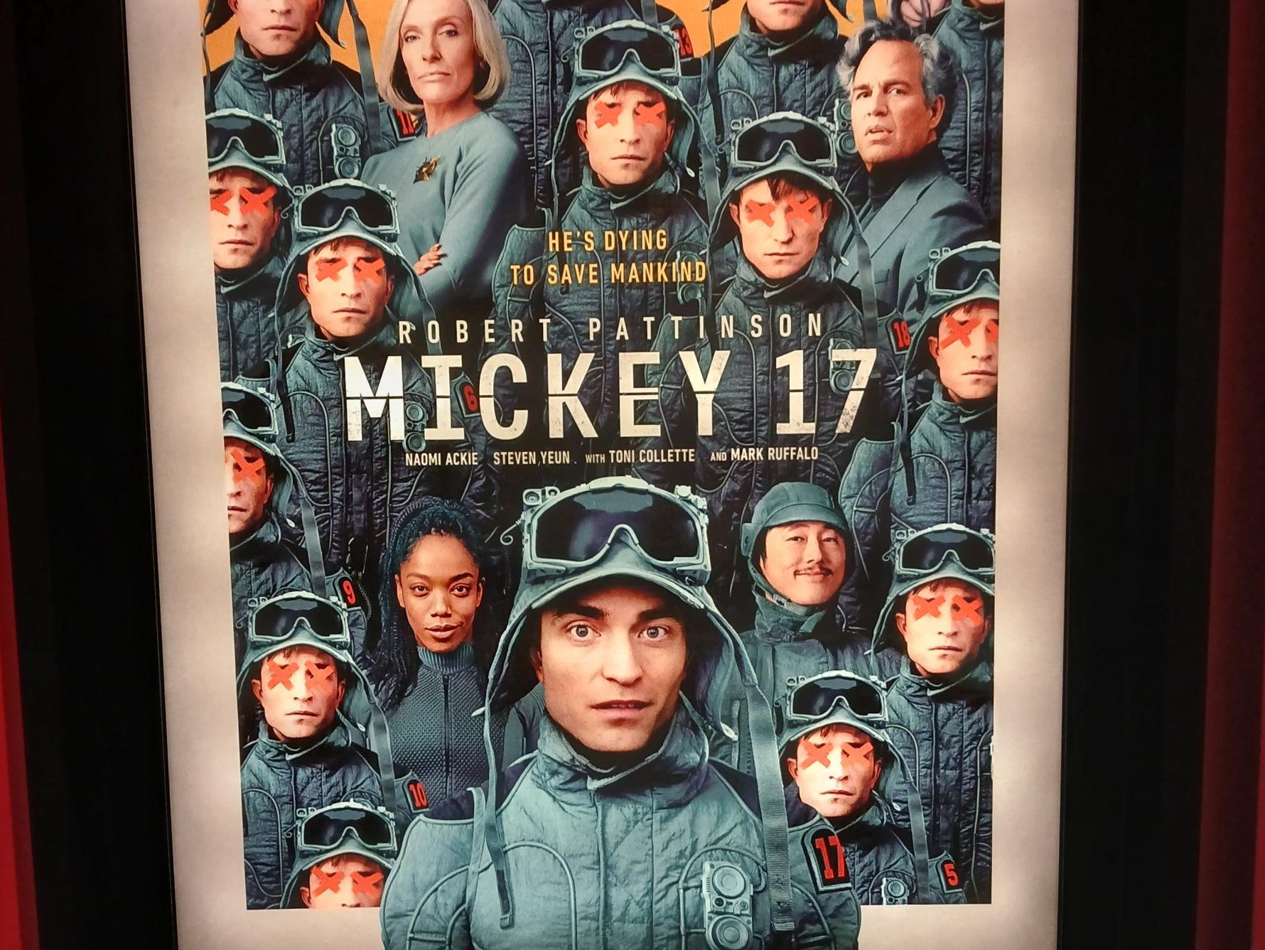 "Mickey 17" poster at Cinemark Tinseltown, Monday, March 10, 2025. Photo by Juan R. Valencia