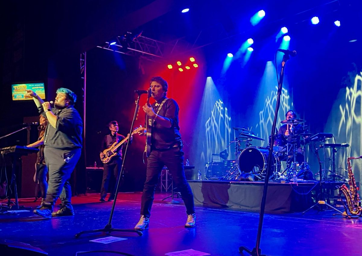 Brooks, Will Watje and Billy DiBono tear it up on stage at Feather Falls Casino on 29 August 2025 in Oroville CA. (Photo by Bridget Barry)