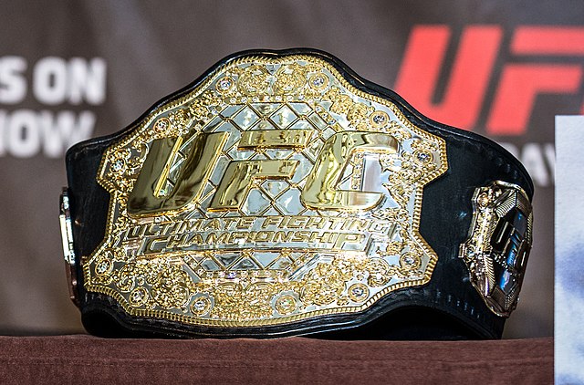 UFC championship belt. 