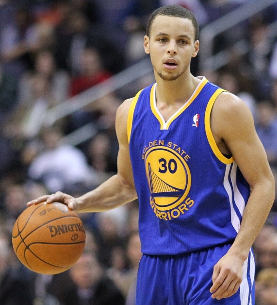 
Stephen Curry playing for the Golden State Warriors during a game against the Washington Wizards on March 2, 2011.