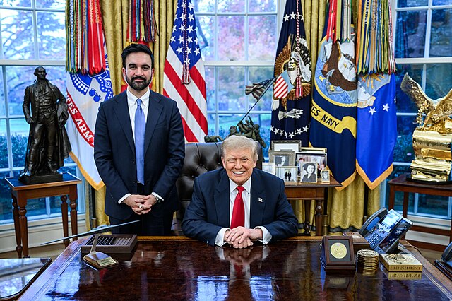 Zohran Mamdani paid the White House a visit for the first time since his election as mayor of New York. Accessed via Wikimedia Commons