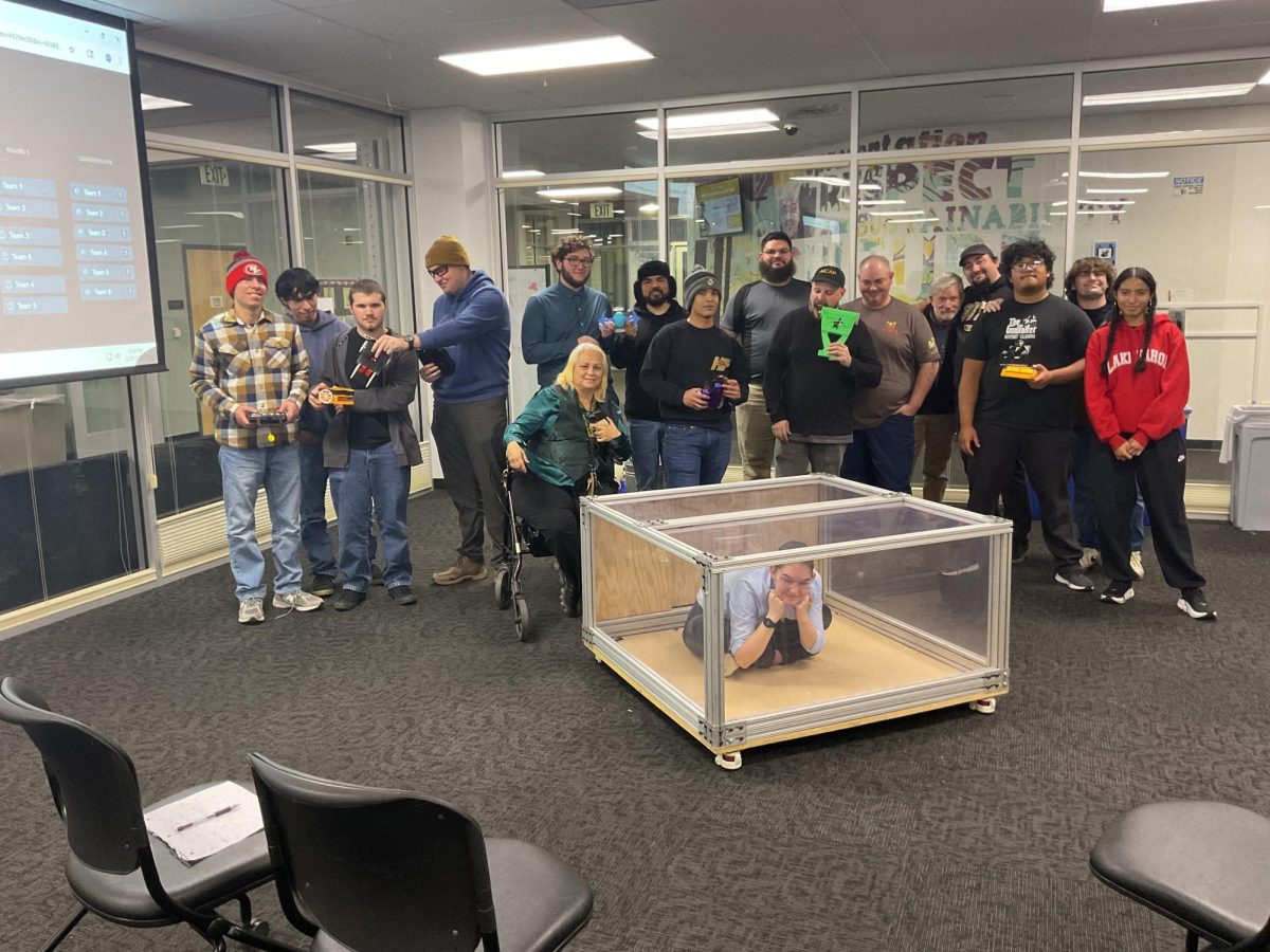 The Butte College Robotics Club poise for a group picture after the event. (Oroville, Ca.) Dec, 9, 2025