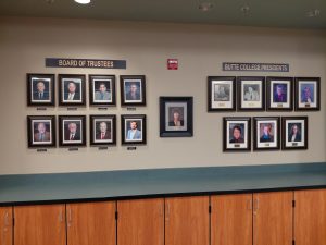8 pictures on the wall.