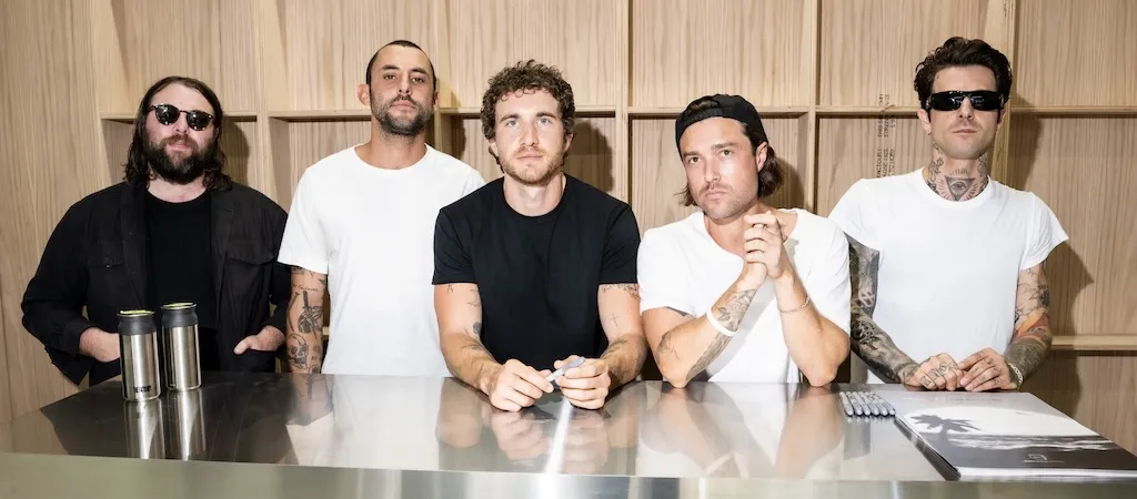 The Neighbourhood at a pop up meet and greet in Los Angeles, November 3rd, 2025